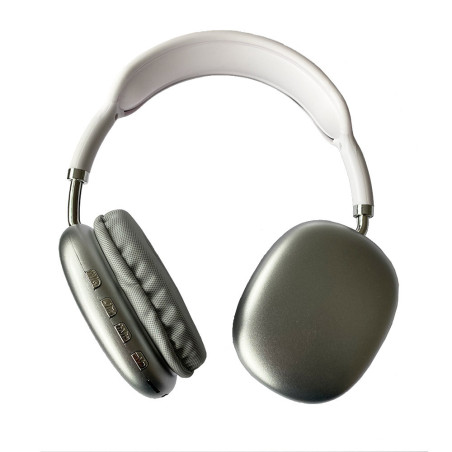 Casque stéréo Bluetooth micro intégré blanc