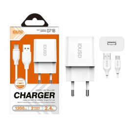Chargeur complet Fast Charge USB-C 2m Blanc - IDUSD
