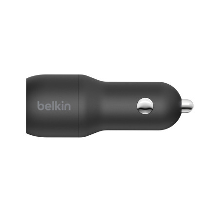 Prise allume-cigare 2 ports USB + câble USB-C noir Belkin