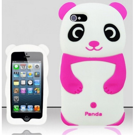 Housse en silicone Panda Rose iPhone 5