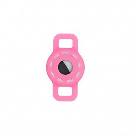 Etui Airtag pour collier chien / chat Rose fluo