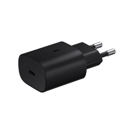 Prise secteur USB-C Fast Charge 25W noir d'origine Samsung avec packaging