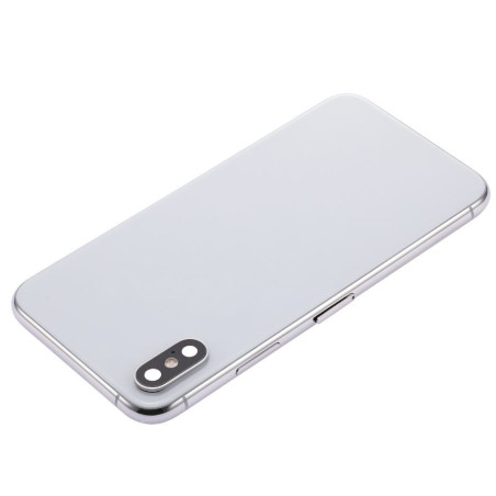 Coque arrière complète iPhone XS Argent