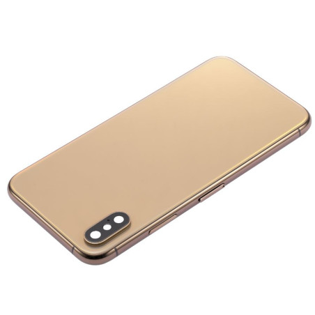 Coque arrière complète iPhone XS Or