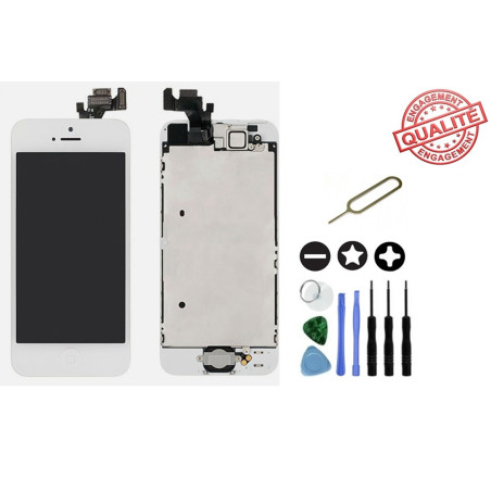 Ecran complet de remplacement blanc pour iPhone 5