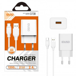 Power-7 Lot de 2 chargeurs USB C rapides 20 W PD + chargeur rapide double  port de type C, chargeur mural compatible avec iPhone 15/15 Plus/15 Pro/15