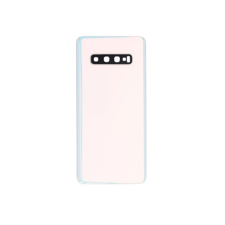 Vitre arrière de remplacement Samsung Galaxy S10+ blanc + adhésif