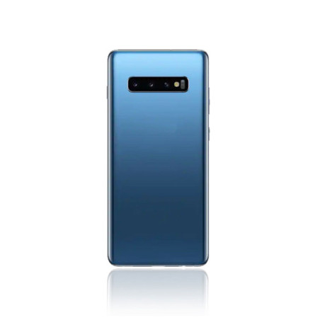 Vitre arrière de remplacement Samsung Galaxy S10+ bleu + adhésif