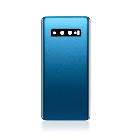 Vitre arrière de remplacement Samsung Galaxy S10 bleu + adhésif