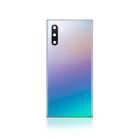 Vitre arrière de remplacement Samsung Galaxy Note 10 argent + adhésif