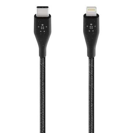 Câble tressé USB-C vers Lightning noir 1,2m Belkin