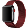 Bracelet maille milanaise rouge Apple Watch 38 / 40 / 41mm