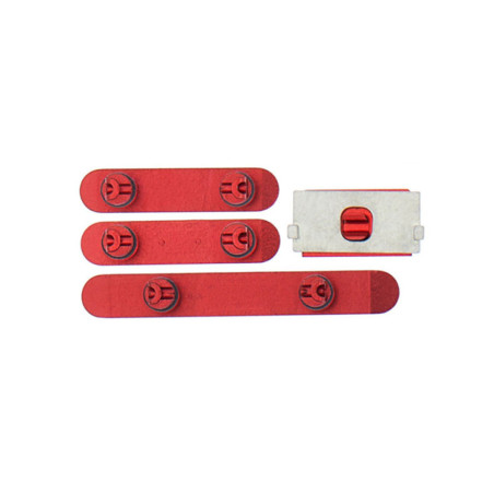 Pack boutons volume + vibreur + power iPhone 13 Rouge