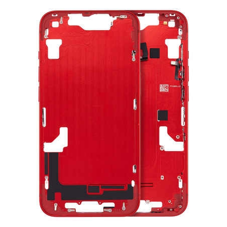 Chassis intermédiaire avec boutons power / volume iPhone 14 Rouge