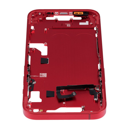 Chassis intermédiaire avec boutons power / volume iPhone 14 Rouge