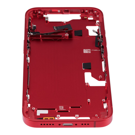 Chassis intermédiaire avec boutons power / volume iPhone 14 Rouge