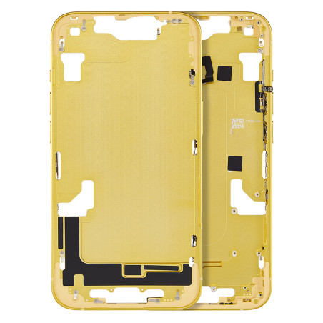 Chassis intermédiaire avec boutons power / volume iPhone 14 Jaune