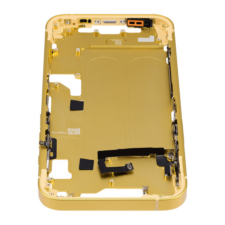 Chassis intermédiaire avec boutons power / volume iPhone 14 Jaune