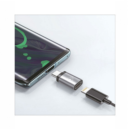 Adaptateur USB-C vers lightning argent - IDUSD