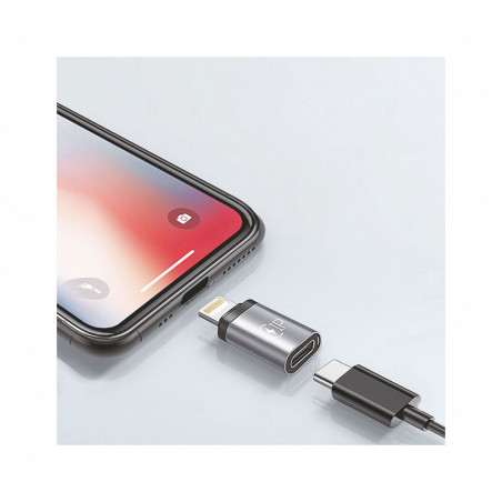 Adaptateur lightning vers USB-C argent - IDUSD