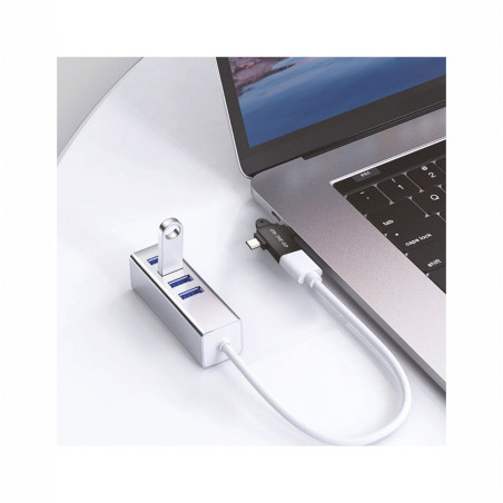 Adaptateur OTG USB-C et micro-USB noir - IDUSD