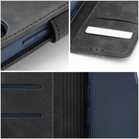 Etui portefeuille noir iPhone 16 Pro