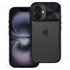 Coque iPhone 16 Plus avec cache caméra Transparent / Noir