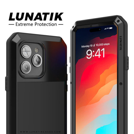 Coque Lunatik noir iPhone 15