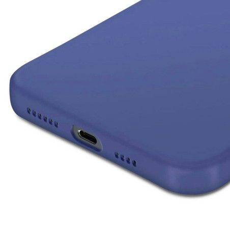 Coque silicone + protection caméra bleu nuit iPhone 16 Plus