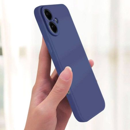 Coque silicone + protection caméra bleu nuit iPhone 16 Plus