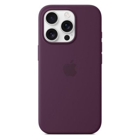 Coque silicone MagSafe Prune iPhone 16 Pro - Apple