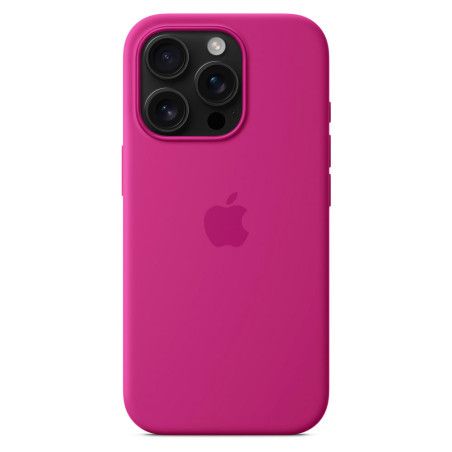 Coque silicone MagSafe Fuchsia iPhone 16 Pro - Apple