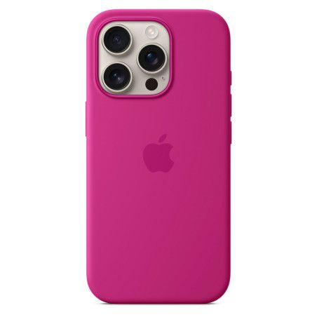 Coque silicone MagSafe Fuchsia iPhone 16 Pro - Apple