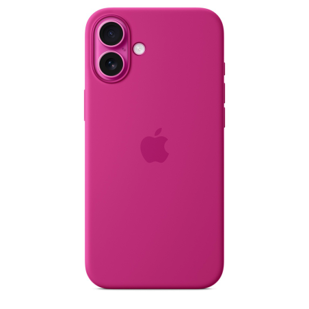 Coque silicone MagSafe fuchsia iPhone 16 Plus - Apple