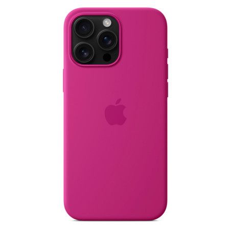 Coque silicone MagSafe Fuchsia iPhone 16 Pro Max - Apple