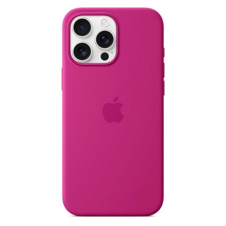 Coque silicone MagSafe Fuchsia iPhone 16 Pro Max - Apple