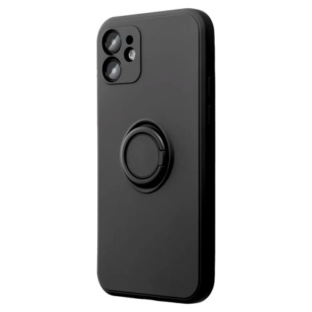 Coque silicone anneau intégré noir iPhone 16 Pro Max