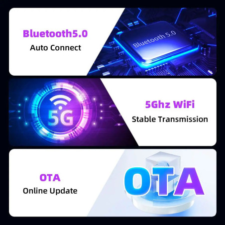 Adaptateur sans fil CarPlay et Android auto