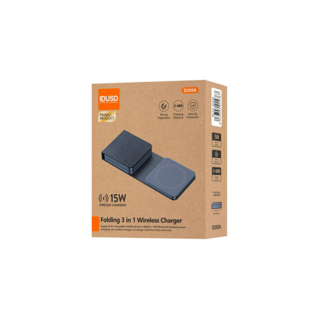 Chargeur sans fil 3-en-1 15W slim - IDUSD