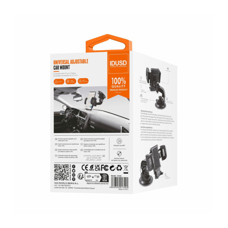 Support voiture smartphone 360° ventouse - IDUSD