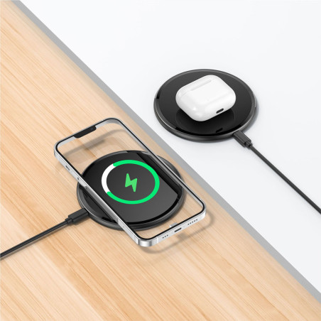 Chargeur à induction Qi 15W noir - IDUSD