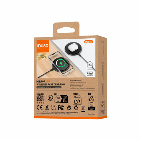 Chargeur à induction Qi 15W noir - IDUSD