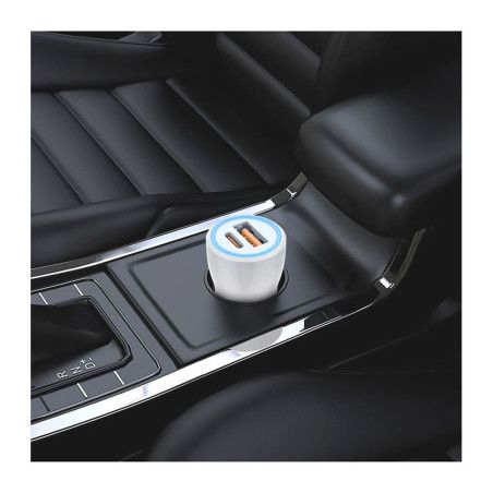 Kit prise allume-cigare 2 ports 38W + câble USB-C vers USB-C - IDUSD