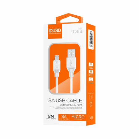 Câble micro USB Blanc 2m - IDUSD