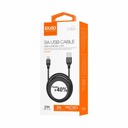 Câble micro USB Noir 2m - IDUSD