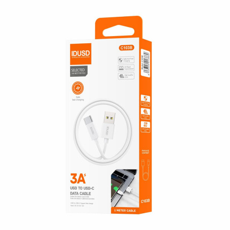 Câble USB-C Blanc 1m 3A - IDUSD
