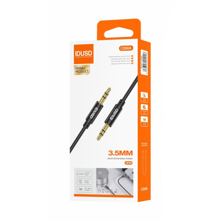 Cable jack to jack 3,5mm noir - IDUSD