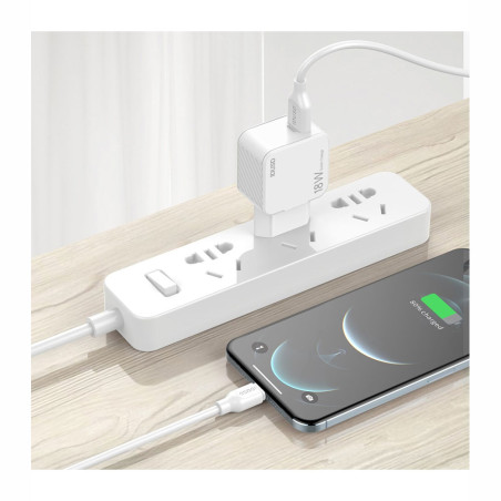 Pack chargeur USB-C Blanc 3A 18W - IDUSD