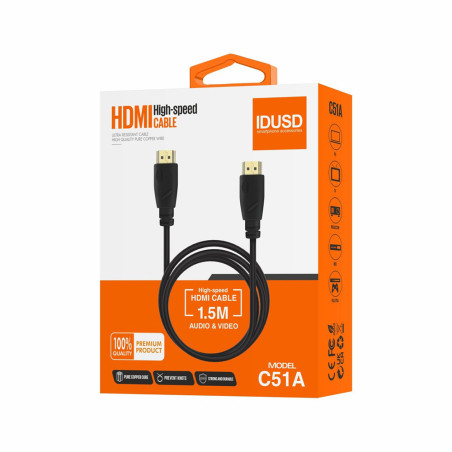Cable HDMI 1.4 1,5mètres - IDUSD