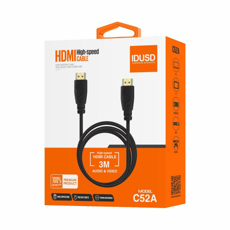 Cable HDMI 1.4 3mètres - IDUSD